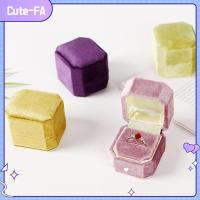 กล่องแสดงสินค้ากำมะหยี่ CUTE-FA กล่องเก็บเครื่องประดับงานแต่งงานที่สวยงามเคสของขวัญกล่องเก็บแหวน