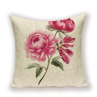 Spring Pillow Cases Farmhouse Home Decor Pillows Vintage Decorative 45 X 45 Cm Throw Pillow Covers Linen Sofa Cushions Cover