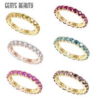 GEMS BEAUTY 14K แหวนเงิน925ทองสำหรับผู้หญิง Paraiba Simulant