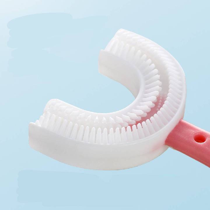 พร้อมส่งในไทย-แปรงสีฟันเด็ก-แปรงสีฟันตัวยู-แปรงสีฟัน-สำหรับเด็ก-2-12-ขวบ-ทำให้การแปรงฟันเป็นเรื่องงง่าย-ไม่เจ็บปาก
