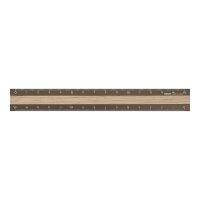 MIDORI Aluminum Wooden Ruler 15cm Brown (D42280006) / ไม้บรรทัดอะลูมิเนียมและไม้วอลนัท สีน้ำตาล แบรนด์ MIDORI