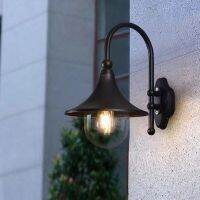 Outdoor Wall Lamps Black Simple Country Garden Villa Aisle Balcony Hallway Lighting Fixtures