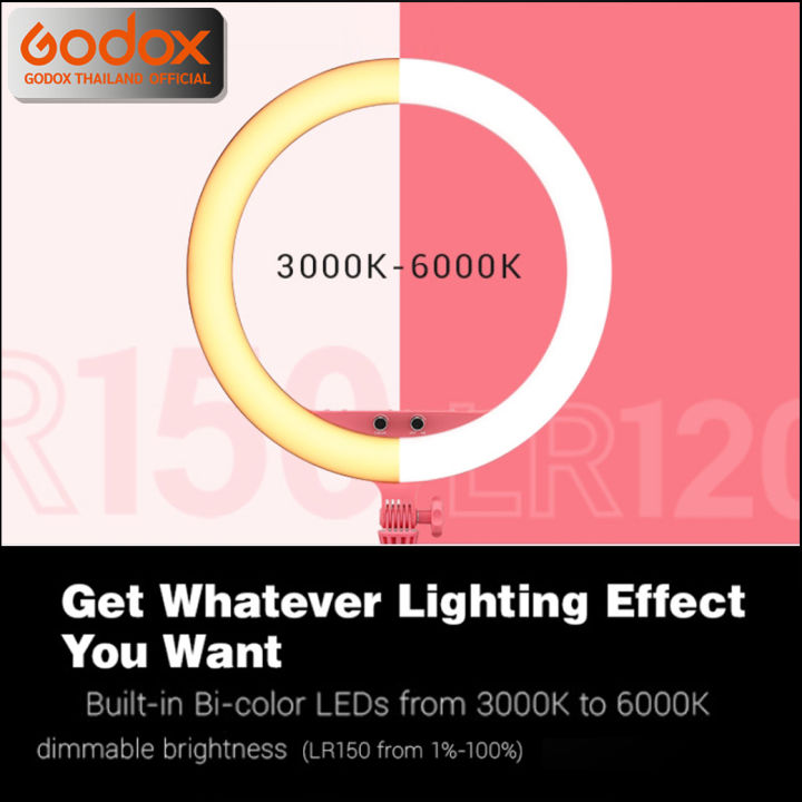 godox-led-ring-lr150-18-นิ้ว-ไฟแต่งหน้า-ถ่ายรีวิว-liveสด-ปรับสีได้-รับประกันศูนย์-godoxthailand-3ปี