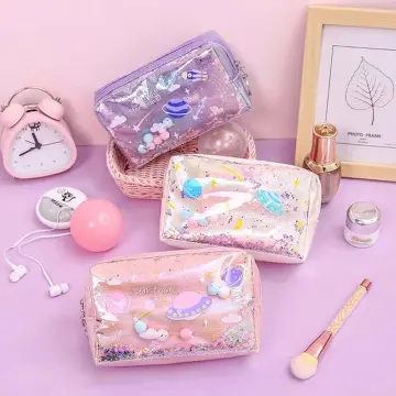 Star Pencil Case Glitter Large Capacity Pencilcase School Pen Makeup Case  Supplies Pencil Bag School Box Pencil Pouch Stationery