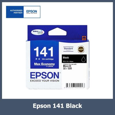 หมึก Epson 141 Black  T141190 Black   หมึกแท้💯%  ตลับหมึกอิงค์เจ็ท สีดำ ของแท้