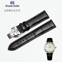 สาย Crown Blue Lion หนังต้นฉบับ GS Grand Seiko Elegant SBGA211G SBGH263G หัวเข็มขัดผีเสื้อสำหรับผู้ชายและผู้หญิง