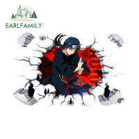 EARLFAMILY สติกเกอร์รูปนารูโตะสำหรับรถยนต์ขนาด13ซม. ลายการ์ตูนอะนิเมะขวดน้ำกันรอยขีดข่วนสติ๊กเกอร์กันแดดกันชนแต่งรถยนต์เคสกันกระแทก