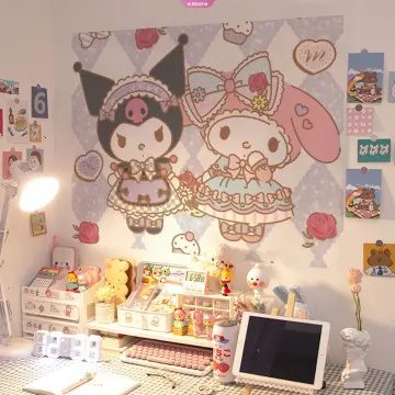 Kawaii Anime Sanrio Wall stickers My Melody Kuromi Hello Kitty