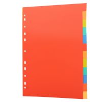 15 Sets A4 Index Divider Colored Binder Clips Office Dividers Slip Paper Punched School Pvc Notepad Classified Labels Note Books Pads