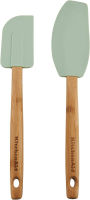 Lifetime Brands KitchenAid Classic Bamboo Spatula Set, set of 2, Pistachio