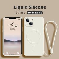 Liquid Silicone Case For iPhone 11 13 12 14 Pro Max Mini XR Xs 7 8 Plus SE20 Phone Magnetic Wireless Charging For Magsafe Cover