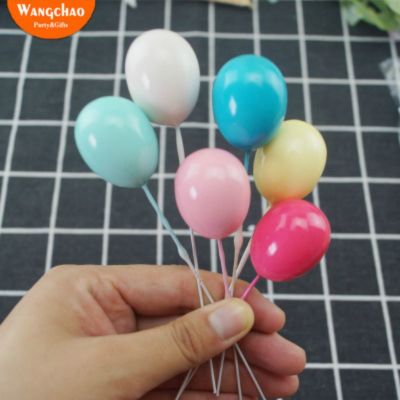 【CW】๑﹉✐  6pcs/bag Mixed Colors Foam Happy Birthday Toppers Baby Shower Decoration Wedding Decorations