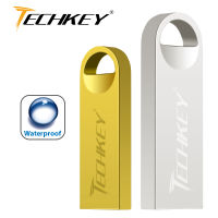 New Use Fash Drive TECHKEY 64GB 32GB 16GB 8GB 4GB pen pen drive waterproof silver u memory disk. cel usb stick gift