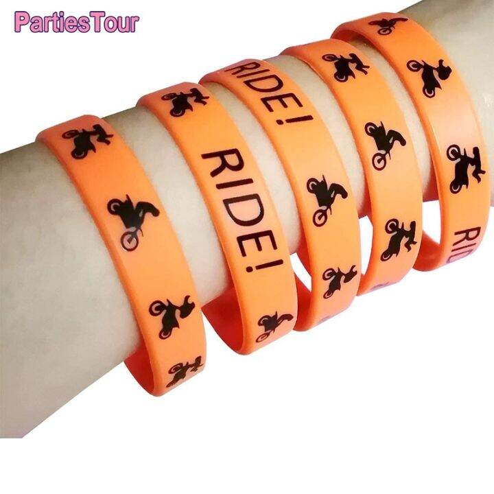 〖koko party supplies〗15/10/5 Chiếc Vòng Tay Cao Su Xe Đạp Đua Xe Máy