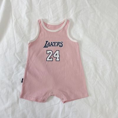4 Colors Baby Boys Basketball Uniform Rompers Newborn Cotton Soft Bodysuit Kids Summer Jumpsuit Clothes