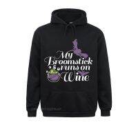 My Broomstick Runs On Wine Halloween Witch Moto Biker Hoodies For Men Wholesale Long Sleeve Sweatshirts Fitness Sportswears Size Xxs-4Xl