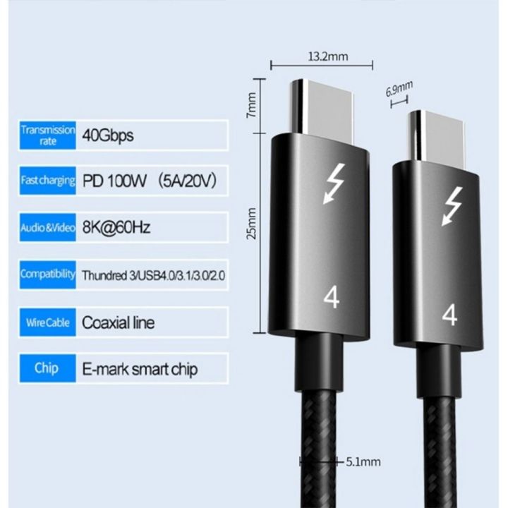 irctbv-สายโทรศัพท์มือถือ8k-สายชาร์จเร็ว-pd-100w-usb-4-thunder-bolt-4-type-c-40gbps