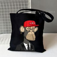 Bored Ape Yacht Club Vintage Shopper Bags Women Men Shopping Bag Tote Bag Shoulder Bag Canvas Bags NFT Fashion High Street Bags