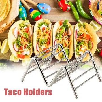 Wave Shape Stainless Steel Taco Holders Tools Household Creative Mexican  Pizza Roll Rack Kitchen Potato Chips Stand Accessories