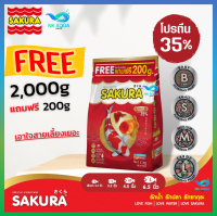 ?ฟรี!! 200 g อาหารปลาซากุระ Sakura Gold ขนาด 1 กก. และ 2 กก.