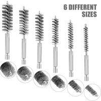 6 Pieces Of Drilling Brushes, Twisted Wire Stainless Steel Cleaning Brushes Of Different Sizes,For Electric Drill Impact