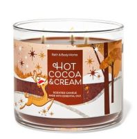 เทียนหอม Bath &amp; Body Works กลิ่น Hot Cocoa &amp; Cream  , Black Tea Rose , Frosted Cranberry , Surf Shop , Raspberry Mimosa , Chocolate Peppermint Cream , Winter Candy Apple , Palo Santo  แท้ 100% USA