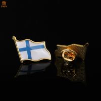 Finnish Flag Brooch Competition National Emblem Special Pin Suit Tie Lapels Wearable Badges Souvenir Collection