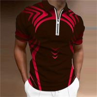 【CC】▲♂  Mens Polo Shirt Outdoor Racing Fashion Trend Street Short Sleeves Clothing Leisure Breathable Lapel Loose Tees