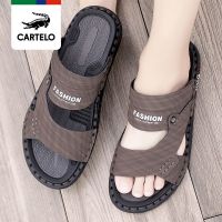 Cartelo crocodile sandals mens driving dual-use trend summer soft bottom mens slippers casual outer wear sandals waterproof shoes