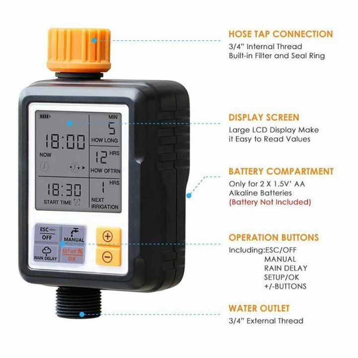 เครื่องตั้งเวลา-รดน้ำ-อัตโนมัติ-เครื่องรดน้ำอัตโนมัติ-เครื่องตั้งเวลารดน้ำอัตโนมั-ตั้งค่าด้วยระบบดิจิตอล