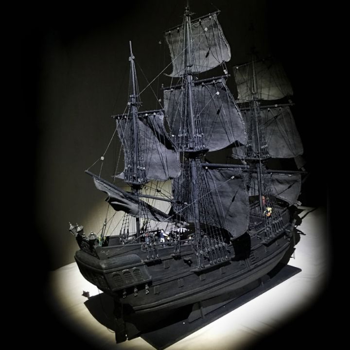 2022 Black Pearl Black Pearl Model Ship Material Model DIY Scene Ship ...