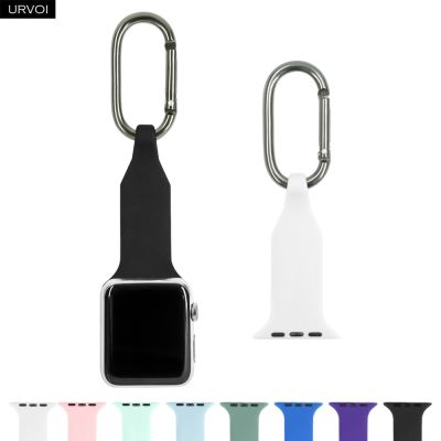 URVOI doctor strap for Apple Watch ultra series 8 7 6 SE 5 4 silicone sport watch band metal hanger for iWatch 40 41 44 45mm Straps