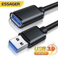 ESSAGER ซีรีส์หนึ่งตัวผู้กับตัวเมีย USB2.03.0 สายข้อมูล U สายขยายเครื่องพิมพ์คีย์บอร์ดเมาส์