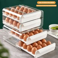 Egg Organizer Drawer Fridge Holder Transparent Storage Refrigerator 2-Layer