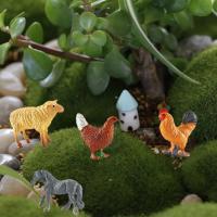 12PCS Mini Farm Animal Figurines Simulation Farm Animal Washable Barn Figures Farm Playset PVC Decoration Animals For Cake Toys L2K7