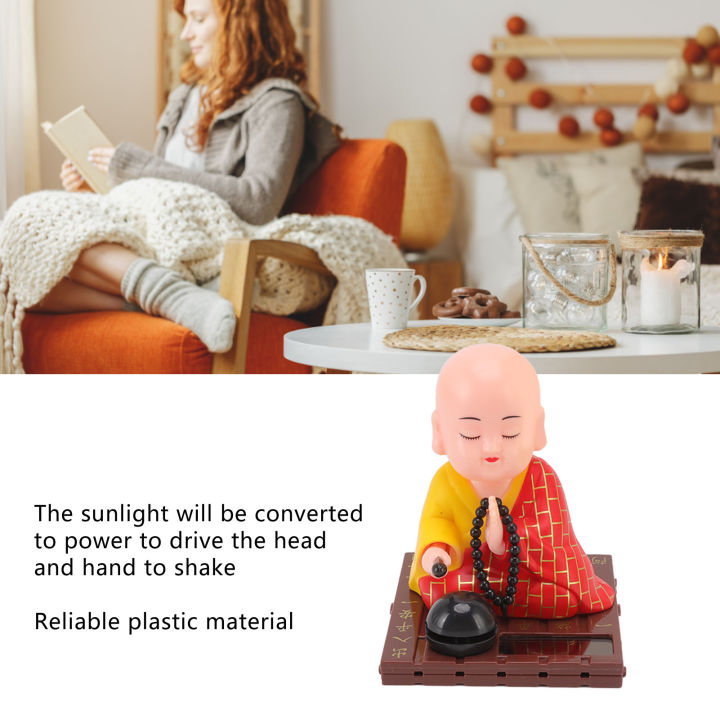 ตุ๊กตารูปพระแกะสลักพระพุทธศาสนาพลังงานแสงอาทิตย์เป็นมิตรต่อสิ่งแวดล้อมสำหรับหน้าต่าง