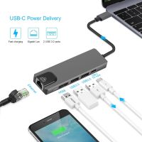 สั่งซื้อสินค้านวัตกรรมที่ต้องการหลัง USB KEBIDU ประเภท C ฮับ4K USB C ไปยังกิกะบิตอีเธอร์เน็ต Rj45อะแดปเตอร์แลน5 In 1 Hdmi-เข้ากันได้กับ Mac Book Pro Thunderbolt