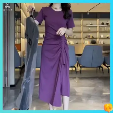 Purple casual best sale dress women's dresses