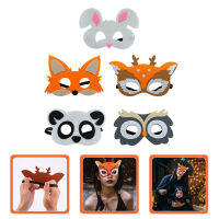 PickEgg 5pcs Animal Felt Party favors สัตว์หน้ากากเด็กหน้ากากสัตว์สำหรับปาร์ตี้