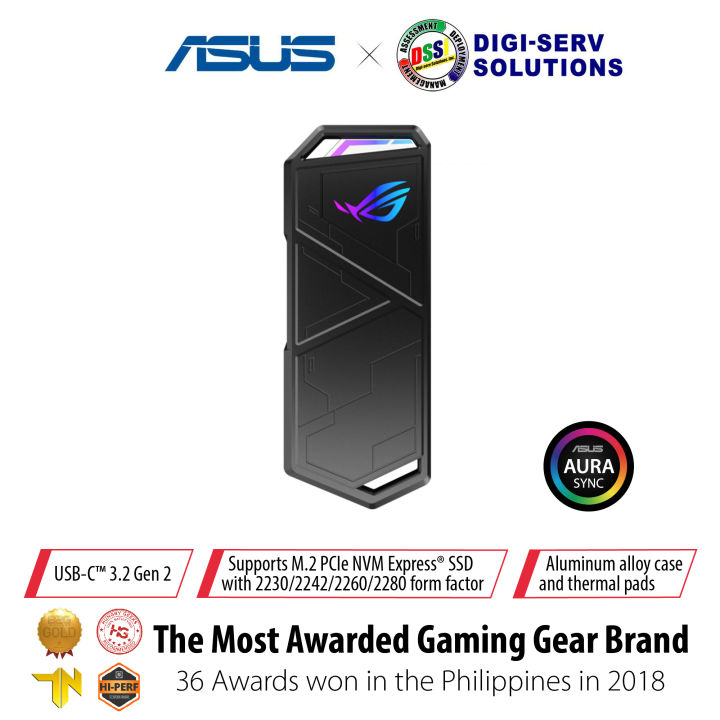 Asus Rog Strix Arion Lite M2 Nvme Ssd Enclosure Usb32 Gen2 Type C 10 Gbps Usb C To C Cable 9486