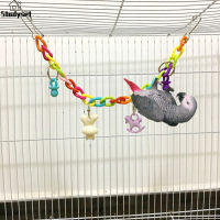 Studyset IN stock Parrot Colorful Acrylic Bridge Cage Bird Funny Pet Supplies Toy Hanging Accessories Swing Toys Chain Exercise