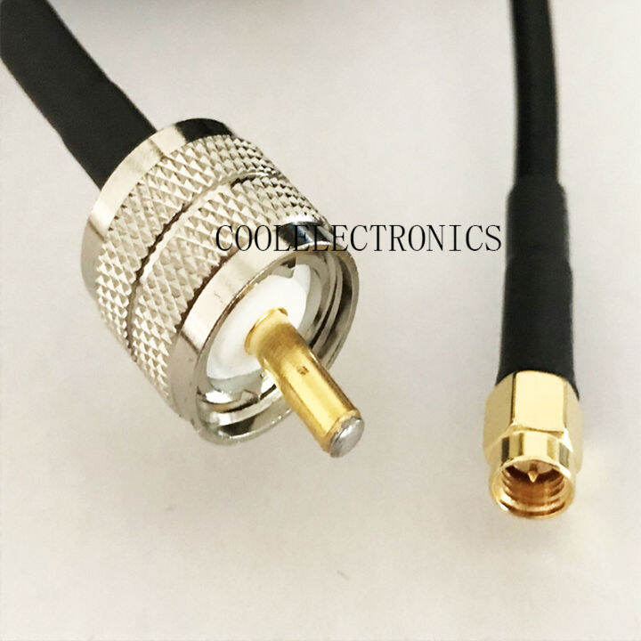 uhf-pl259-male-to-sma-male-connector-rg58-50-3-rf-coax-coaxial-wires-cable-50ohm-50cm-1-2-3-5-10-15-20-30m