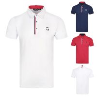FootJoy Golf clothing mens short-sleeved outdoor sports t-shirt polo shirt breathable perspiration non-ironing top jersey PXG1 J.LINDEBERG FootJoy PearlyGates Callaway1❧☋
