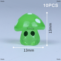 Kada 10ชิ้นมินิเห็ดเอลฟ์มอส microlandscape ตกแต่งจิ๋วเห็ดเรืองแสงนางฟ้าอุปกรณ์ตกแต่งบ้าน DIY