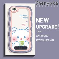 เคส Chenyyyka สำหรับ Xiaomi Redmi 4A 5A เคส6A ลองเก็บความสุขกันกระแทกแบบใสนุ่มขอบครีมเคสมือถือโปร่งใสลายกล้องถ่ายรูปสร้างสรรค์เรียบง่ายฝาครอบป้องกันอ่อนโยน