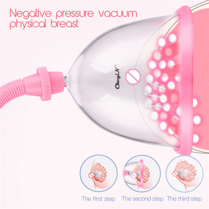 Manual Vacuum Suction Cup Body Exerciser Breast Enlarger Shape Firm Chest Bra Enlargement Pump 7064