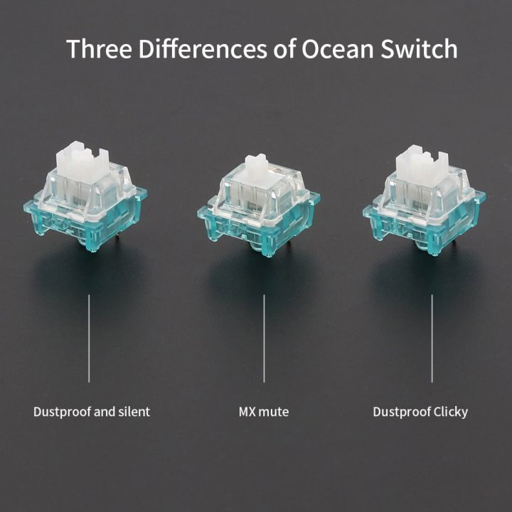 outemu-ocean-สวิตช์สำหรับคีย์บอร์ดแบบกลไก3pin-แบบเงียบ45g-55g-smd-mechan-คีย์บอร์ดเกม-mx-สวิตช์