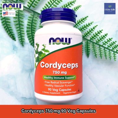 ถั่งเช่าออแกนิค Cordyceps 750 mg 90 Veg Capsules - Now Foods