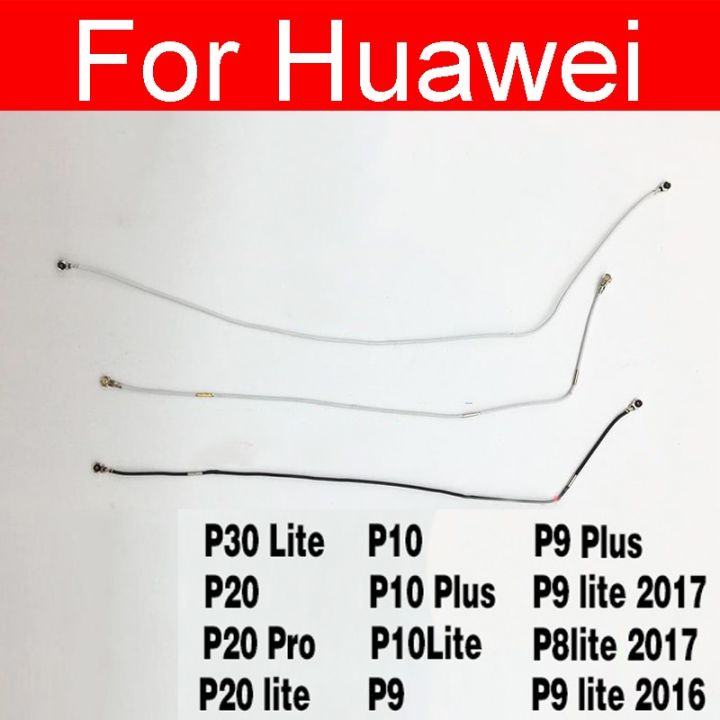 สายเคเบิ้ลยืดหยุ่นสำหรับเสาอากาศรับสัญญาณ Huawei P30 P20 Pro P10 Plus P8 P9 Lite Mini Wifi ขั้วต่อคู่สายชิ้นส่วนเฟล็กซ์ริบบอนทางอากาศ