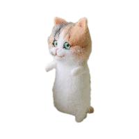 Handmade Toys DIY Wool Felt Cat Kits Cute And Interesting Music Toy Plush Unfinished Poking Doll B4G5